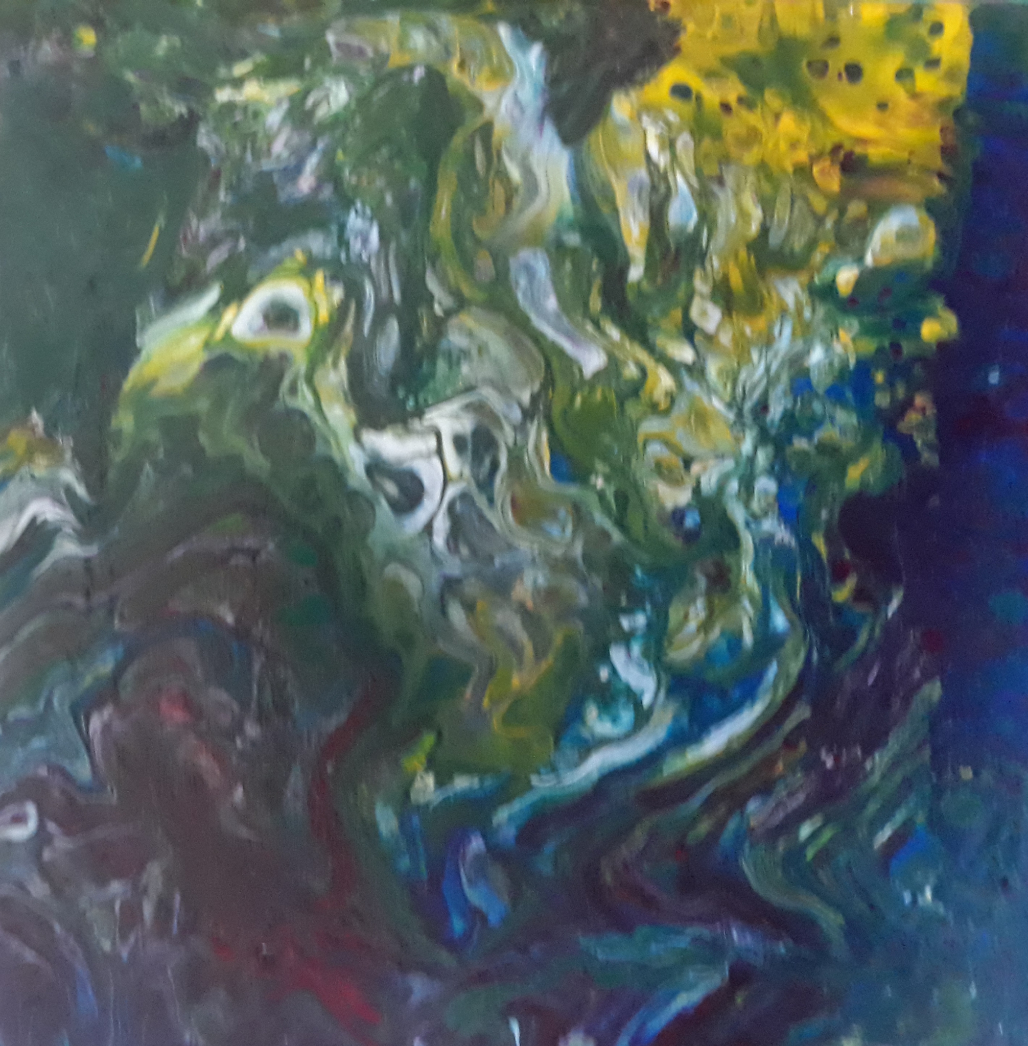 Click here to view untitled (yellow spill #2) by Mason Cox