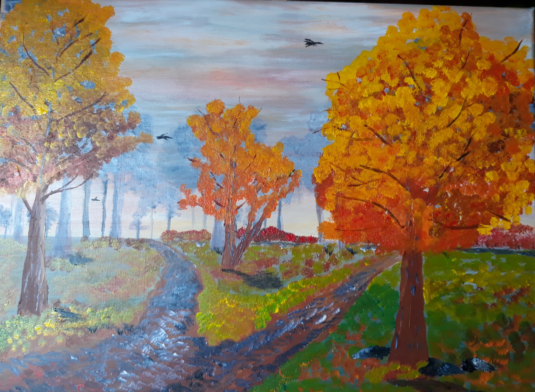 Click here to view Two Roads Diverged in a Yellow Wood by Mason Cox