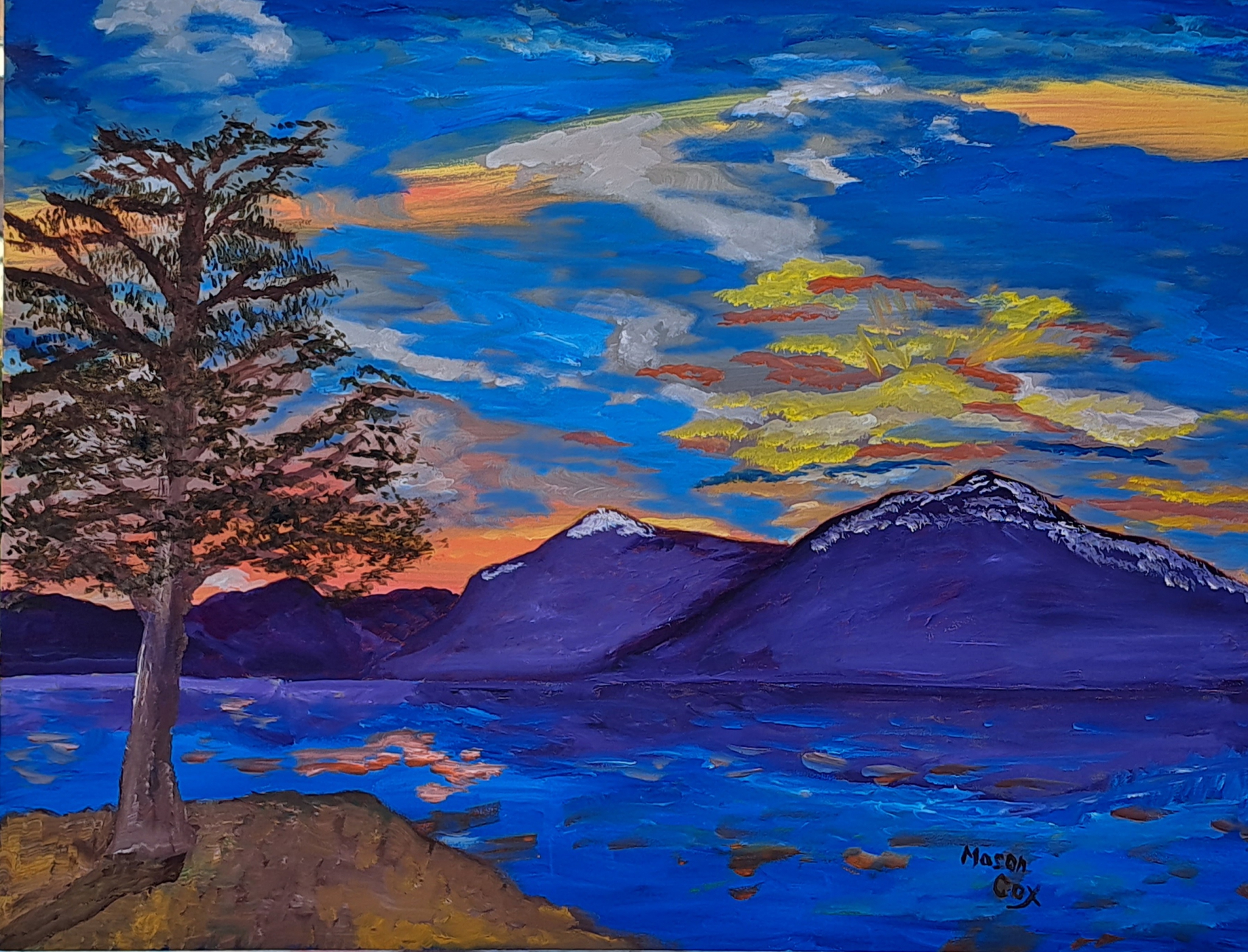 Click here to view Sunset over the Mountains by Mason Cox