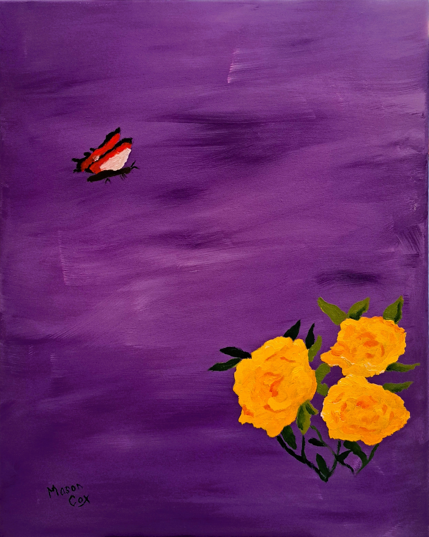 Click here to view Yellow Roses (purple) by Mason Cox